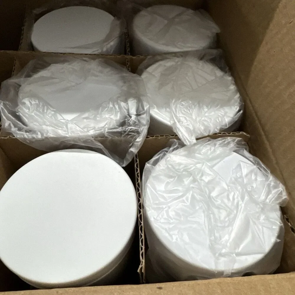 Makesy 9oz GLAM  White Candle Tins w/ Lids | Matte  Jars  Box 12 pieces  NEW